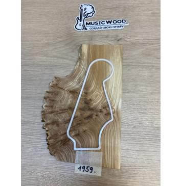 Карагач Кап заготовка накладки на головку грифа Смешанный ААА Кап ААА 5х145-110х255 мм-1