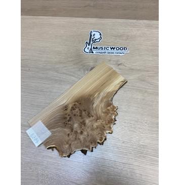 Карагач Кап заготовка накладки на головку грифа Смешанный ААА Кап ААА 4.5х145-85х255 мм-2