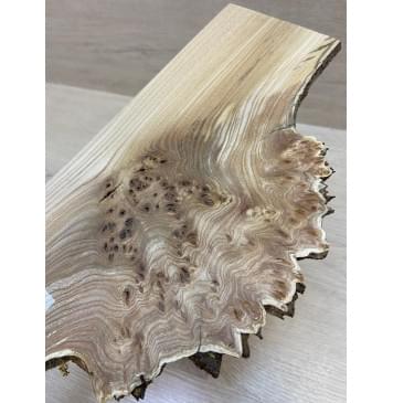 Карагач Кап заготовка накладки на головку грифа Смешанный ААА Кап ААА 4.5х145-85х255 мм-3