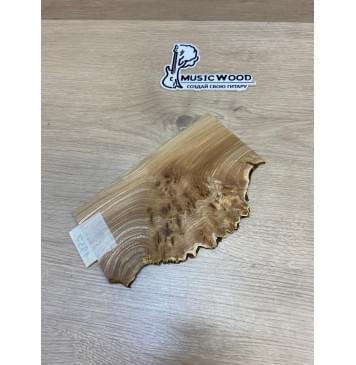 Карагач Кап заготовка накладки на головку грифа Смешанный ААА Кап ААА 4.5х130-95х220-215 мм-3