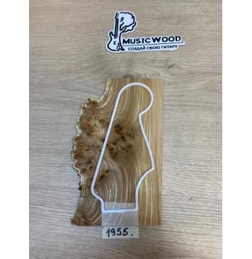 Карагач Кап заготовка накладки на головку грифа Смешанный АА Кап АА 4х125-90х210 мм-1