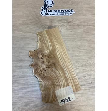 Карагач Кап заготовка накладки на головку грифа Смешанный АА Кап АА 4.5х110-80х220 мм-0