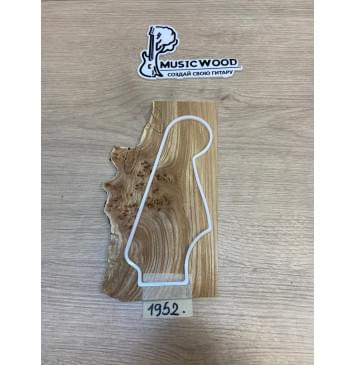 Карагач Кап заготовка накладки на головку грифа Смешанный АА Кап АА 4.5х110-80х220 мм-1