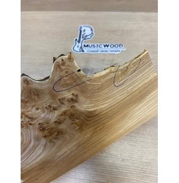 Карагач Кап заготовка накладки на головку грифа Смешанный АА Кап АА 4.5х110-80х220 мм-2