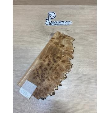 Карагач Кап заготовка накладки на головку грифа Смешанный ААА Кап ААА 4х125-95х280 мм-3