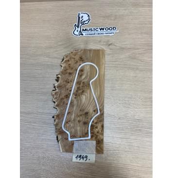 Карагач Кап заготовка накладки на головку грифа Смешанный АА Кап ААА 4х120-90х260 мм-1