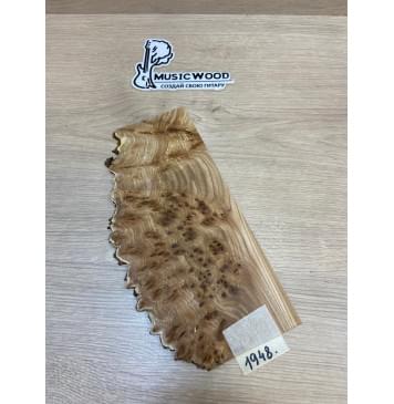 Карагач Кап заготовка накладки на головку грифа Смешанный ААА Кап ААА 4х130-90х275 мм-1