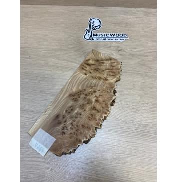 Карагач Кап заготовка накладки на головку грифа Смешанный ААА Кап ААА 4х125х280 мм-3