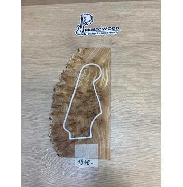 Карагач Кап заготовка накладки на головку грифа Смешанный ААА Кап ААА 4х130х280 мм-0