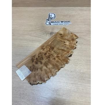 Карагач Кап заготовка накладки на головку грифа Смешанный ААА Кап ААА 4х130х280 мм-2