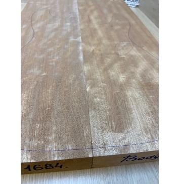 Окуме (Габон) заготовка корпуса Радиал АА 45х177х555 мм, 2шт, 474 кг/м3-3