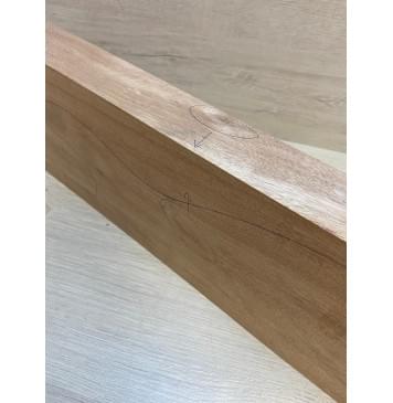 Окуме (Габон) заготовка корпуса Радиал АА 45х177х555 мм, 2шт, 474 кг/м3-5