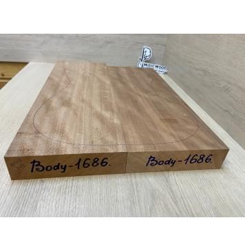 Окуме (Габон) заготовка корпуса Радиал ААА 45.5х173х510-470 мм, 2шт, 443 кг/м3-2