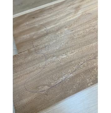 Окуме (Габон) заготовка корпуса Радиал ААА 45.5х173х510-470 мм, 2шт, 443 кг/м3-6