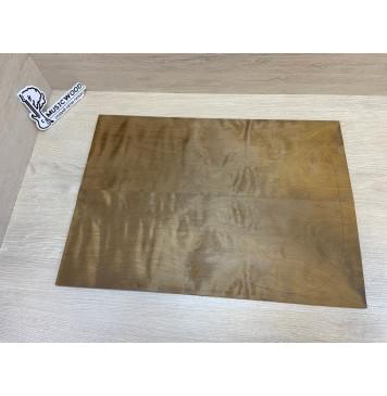 Берёза Пламенная Печеная 180гр заготовка на топ Тангент ААА Волна А 8х177х495 мм - 2 шт.(книжкой)-0