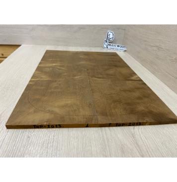 Берёза Пламенная Печеная 180гр заготовка на топ Тангент ААА Волна А 8х177х495 мм - 2 шт.(книжкой)-2