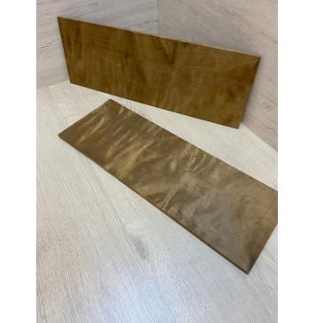 Берёза Пламенная Печеная 180гр заготовка на топ Тангент ААА Волна А 8х177х495 мм - 2 шт.(книжкой)-7