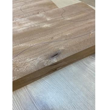 Окуме (Габон) заготовка корпуса Радиал А 45.5х173х500-465 мм, 2шт, 431 кг/м3-7