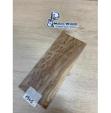 Карагач "Птичий Глаз" заготовка накладки на головку грифа Смешанный ААА Кап ААА 4х108х250 мм-1