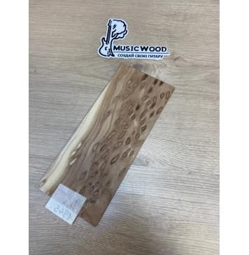 Карагач "Птичий Глаз" заготовка накладки на головку грифа Смешанный ААА Кап ААА 4х108х250 мм-3