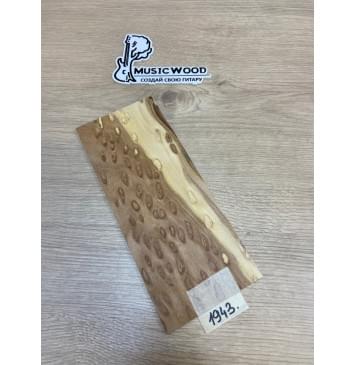 Карагач "Птичий Глаз" заготовка накладки на головку грифа Смешанный ААА Кап ААА 4х107х250 мм-1