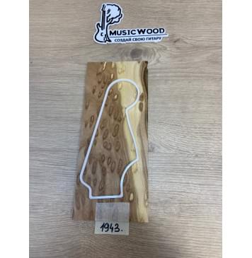 Карагач "Птичий Глаз" заготовка накладки на головку грифа Смешанный ААА Кап ААА 4х107х250 мм-2