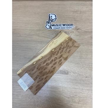 Карагач "Птичий Глаз" заготовка накладки на головку грифа Смешанный ААА Кап ААА 4х107х250 мм-3