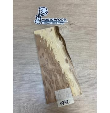 Карагач "Птичий Глаз" заготовка накладки на головку грифа Смешанный ААА Кап ААА 3х107-80х250 мм-1