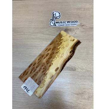 Карагач "Птичий Глаз" заготовка накладки на головку грифа Смешанный ААА Кап ААА 3х107-80х250 мм-0