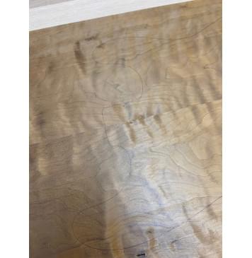 Берёза Пламенная Печеная 180гр заготовка на топ Смешанный АА Волна ААА 18х190х555 мм - 2 шт.(книжкой)-7