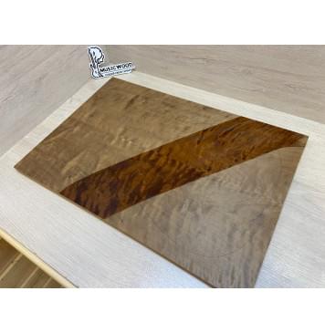 Берёза Пламенная Печеная 180гр заготовка на топ Смешанный АА Волна ААА 18х190х555 мм - 2 шт.(книжкой)-10