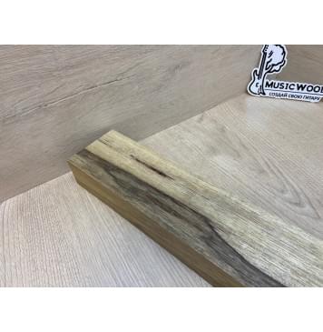 Корина Чёрная заготовка для переклеенного сквозного грифа гитары Радиал ААА 45.5х76х1110 мм (червоточины) АКЦИЯ-4