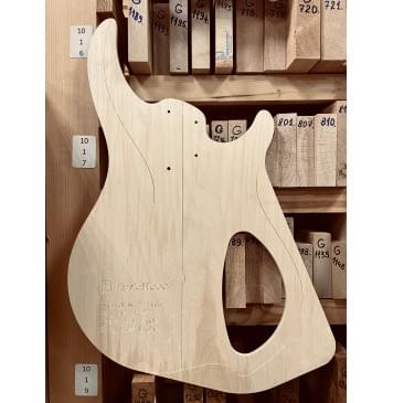 Dingwall NG 5 string, 24 лада, 34-37", Hipshot Solo Single String Bass Bridge, полный комплект для фрезеровки гитары, фанера 8мм-1