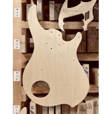 Dingwall NG 5 string, 24 лада, 34-37", Hipshot Solo Single String Bass Bridge, полный комплект для фрезеровки гитары, фанера 8мм-3