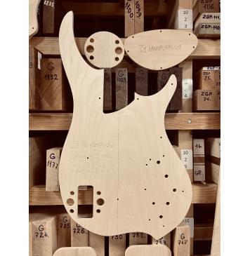 Dingwall NG 5 string, 24 лада, 34-37", Hipshot Solo Single String Bass Bridge, полный комплект для фрезеровки гитары, фанера 8мм-4