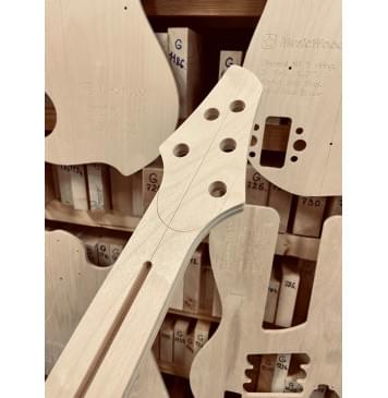 Dingwall NG 5 string, 24 лада, 34-37", Hipshot Solo Single String Bass Bridge, полный комплект для фрезеровки гитары, фанера 8мм-8