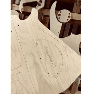 Dingwall NG 5 string, 24 лада, 34-37", Hipshot Solo Single String Bass Bridge, полный комплект для фрезеровки гитары, фанера 8мм-10