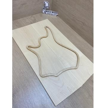 Клён Белый Явор, Волнистый заготовка на топ для Тревел гитары Тангент ААА Волна А 11х150х510-505 мм - 2 шт (книжкой)-2