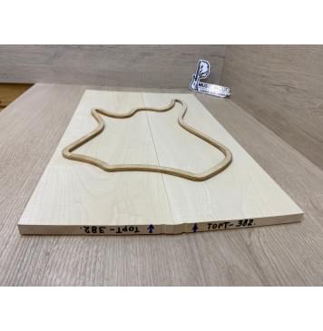 Клён Белый Явор, Волнистый заготовка на топ для Тревел гитары Тангент ААА Волна А 11х150х510-505 мм - 2 шт (книжкой)-4