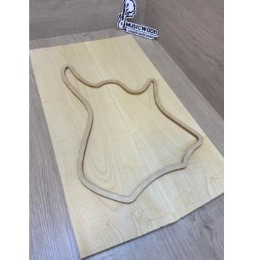 Клён Белый Явор, Волнистый заготовка на топ для Тревел гитары Тангент ААА Волна А 11х150х510-505 мм - 2 шт (книжкой)-0