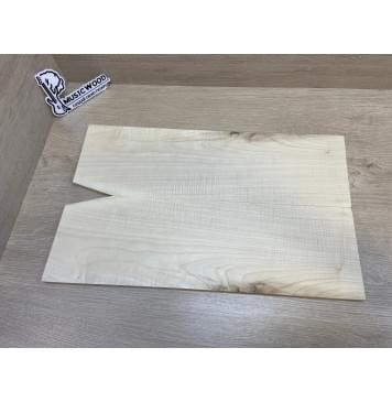 Клён Белый Явор, Волнистый заготовка на топ для Тревел гитары Смешанный АА Волна АА 12х150-140х480 мм - 2 шт (книжкой)-2