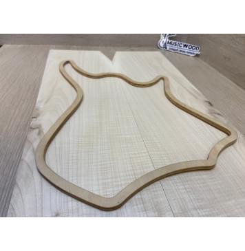 Клён Белый Явор, Волнистый заготовка на топ для Тревел гитары Смешанный АА Волна АА 12х150-140х480 мм - 2 шт (книжкой)-6