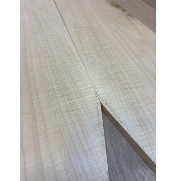 Клён Белый Явор, Волнистый заготовка на топ для Тревел гитары Смешанный АА Волна АА 12х150-140х480 мм - 2 шт (книжкой)-8