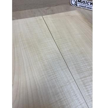 Клён Белый Явор, Волнистый заготовка на топ для Тревел гитары Смешанный АА Волна АА 12х150-140х480 мм - 2 шт (книжкой)-10