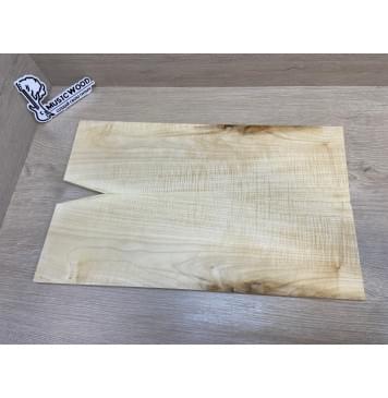 Клён Белый Явор, Волнистый заготовка на топ для Тревел гитары Смешанный АА Волна АА 12х150-140х480 мм - 2 шт (книжкой)-0