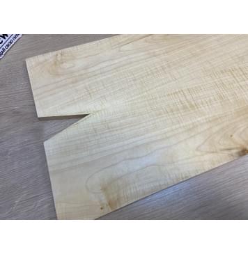 Клён Белый Явор, Волнистый заготовка на топ для Тревел гитары Смешанный АА Волна АА 12х150-140х480 мм - 2 шт (книжкой)-14