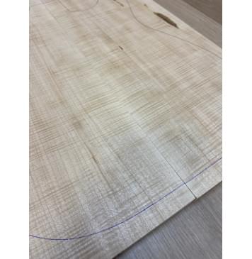 Клён Белый Явор, Волнистый заготовка на топ Радиал А Волна АА 14х180х545 мм - 2 шт (книжкой) Уценка-потемнения,сучок-8