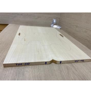 Клён Белый Явор, Волнистый заготовка на топ Радиал А Волна АА 14х180х545 мм - 2 шт (книжкой) Уценка-потемнения,сучок-3