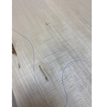 Клён Белый Явор, Волнистый заготовка на топ Радиал А Волна АА 14х180х545 мм - 2 шт (книжкой) Уценка-потемнения,сучок-7