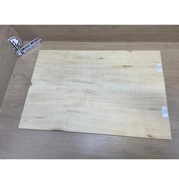 Клён Белый Явор, Волнистый заготовка на топ Радиал А Волна АА 14х180х545 мм - 2 шт (книжкой) Уценка-потемнения,сучок-9